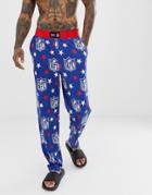 Asos Design Lounge Pant In Nfl Design - Multi