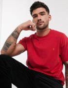 Farah Rowan Oversized Drop Shoulder T-shirt In Red