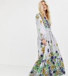 Desree Akorahson Maxi Dress With Floral Border Print-pink