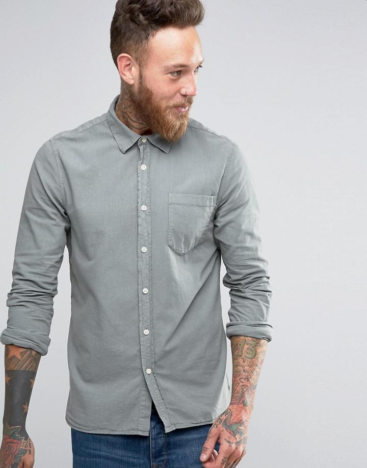 Nudie Henry Bastiste Shirt - Gray