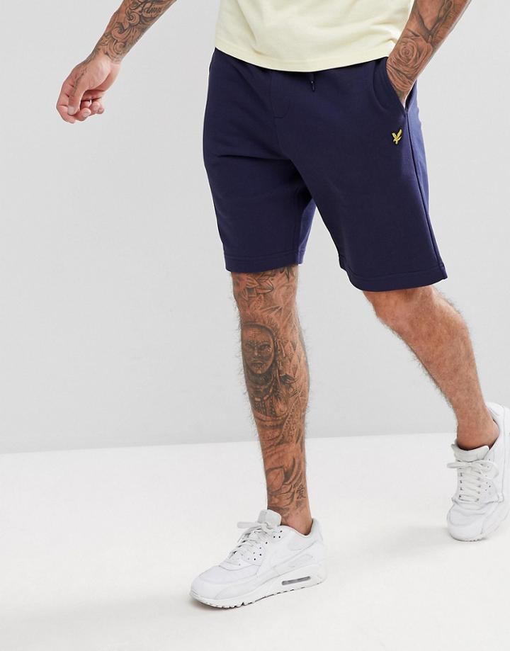 Lyle & Scott Sweat Short In Navy - Navy