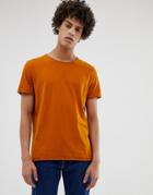 Weekday Dark T-shirt In Orange - Yellow