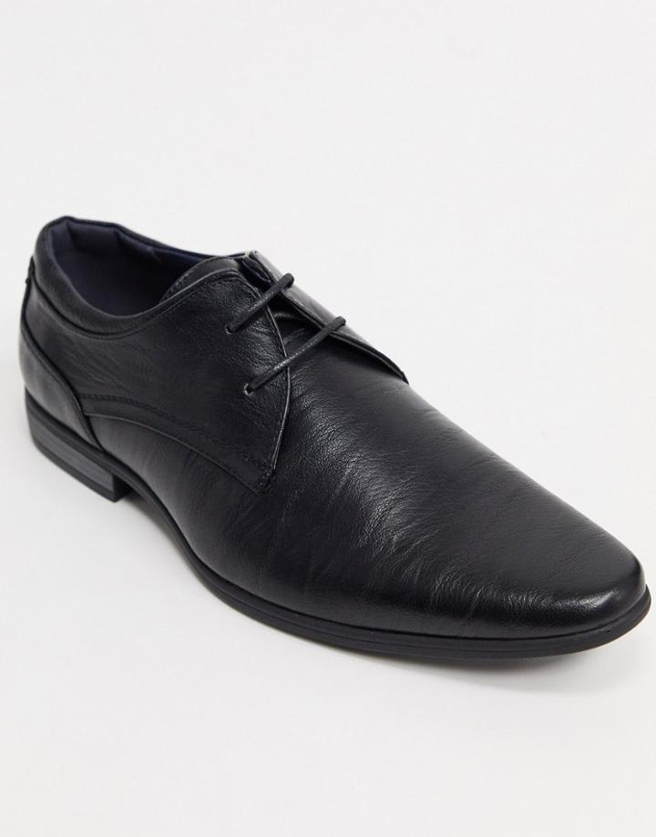 River Island Derby Shoe In Black