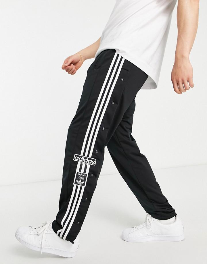 Adidas Originals Adicolor Adibreak Three Stripe Sweatpants In Black