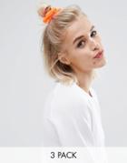 New Look Neon Mesh Hair Scrunchies - Multi