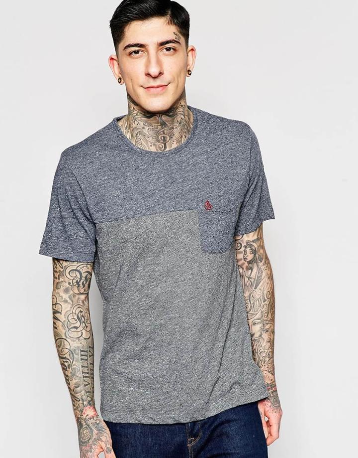 Original Penguin Pocket T-shirt - 005 Dark Charcoal He