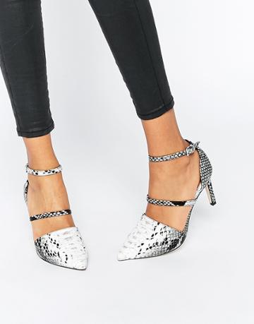 Asos Start Up Pointed Heels - Snake