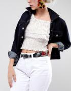 Mango Embroidered Waist Belt In Multi - Multi
