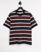 Levi's Pocket T-shirt In Brown Stripe