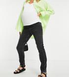 New Look Maternity Clean Mom Jean In Black