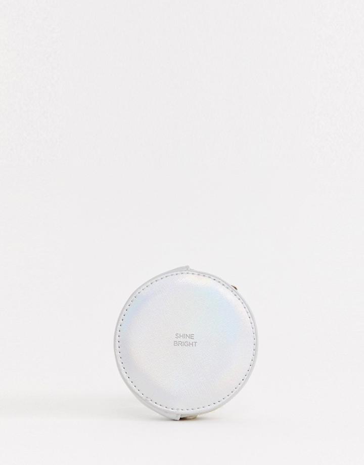 Estella Bartlett Silver 'shine Bright' Circle Coin Purse - Silver