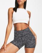 Cotton: On Active Shorts In Black Print