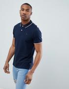 Jack & Jones Essentials Polo Shirt With Tipping - Navy