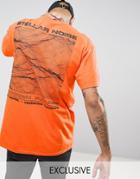 Crooked Tongues Gildan T-shirt In Orange With Back Print - Orange