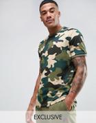 Russell Athletic T-shirt In Camo - Pink