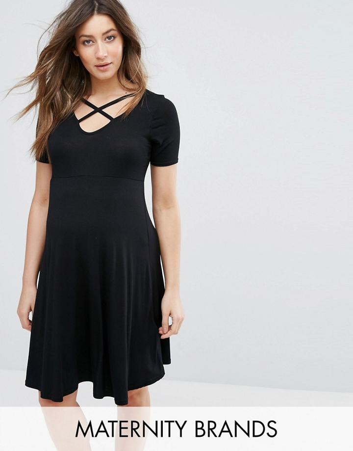 New Look Maternity Skater Dress - Black