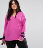 Asos Curve T-shirt With D-ring Tie Details - Pink