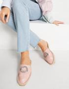 Asos Design Jolene Hardware Espadrille Mules In Pink
