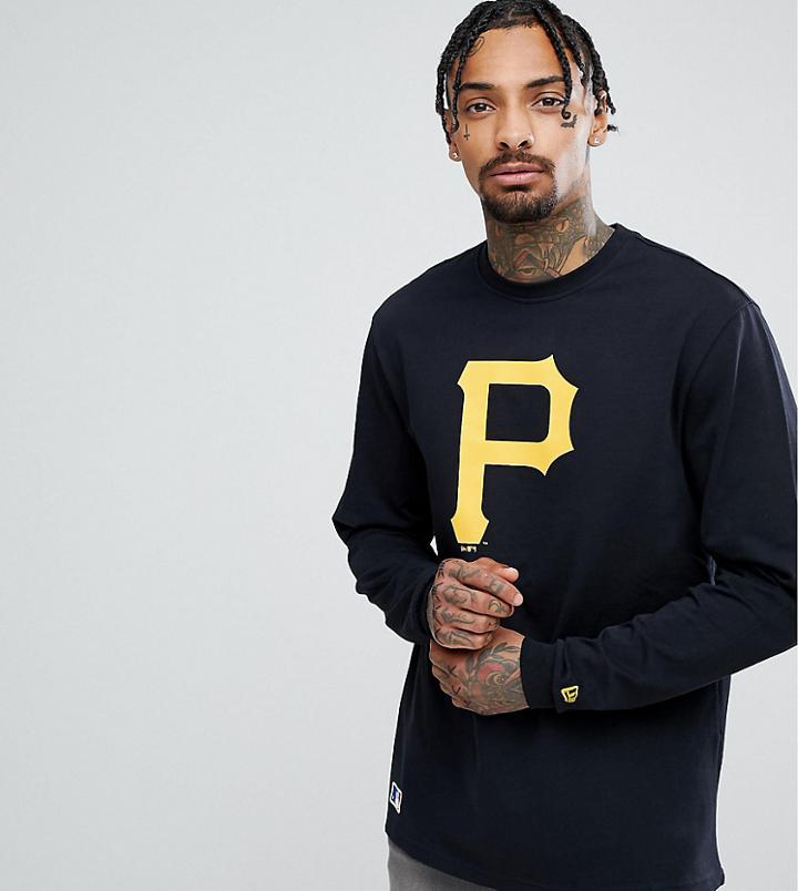New Era Pittsburgh Pirates Long Sleeve T-shirt Exclusive To Asos - Black