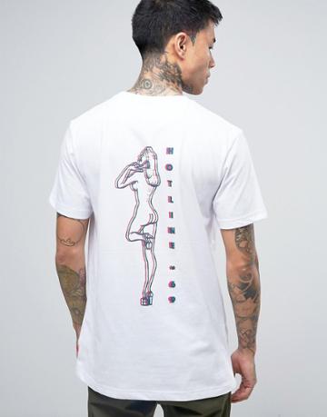 Parca T-shirt With Hotline Back Print - White