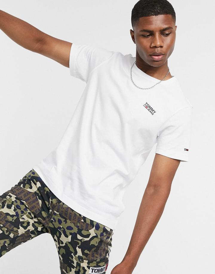 Tommy Jeans Corporate Logo T-shirt In White
