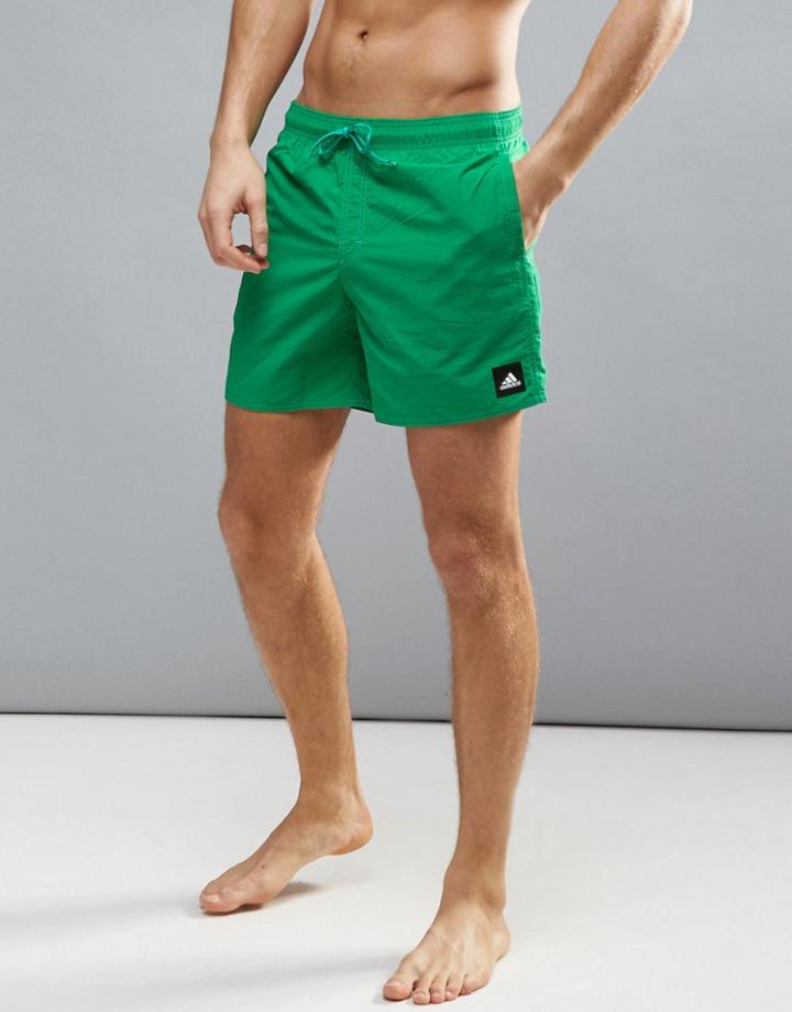 Adidas Solid Swim Shorts In Green Bj8783 - Green