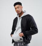 Sixth June Logo Bomber In Black Faux Suede Exclusive To Asos - Black