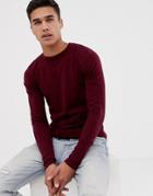 Threadbare Basic Cotton Crew Neck Sweater - Red