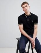 Fred Perry Reissues Single Tipped Polo In Black - Black