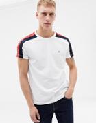 Tommy Hilfiger Sports Capsule Side Tape Logo T-shirt In White - White