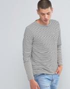 Another Influence Stripe Panel Long Sleeve T-shirt - Beige