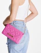 Love Moschino Quilted Crossbody Bag In Bright Pink