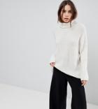 Weekday Turtleneck Fluffy Knit Sweater-cream