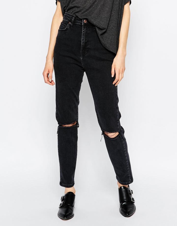 Dr Denim Cropa Cabana High Waist Cropped Skinny Jeans - Black