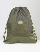 Adidas Originals Sport Gym Backpack In Olive Cargo Bk6757 - Green