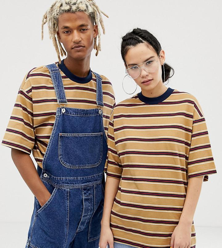 Collusion Unisex Striped T-shirt - Multi