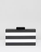 Asos Stripe Box Clutch Bag - Multi