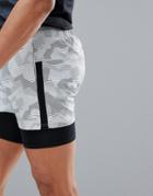 Jack & Jones Core Performance Short With Base Layer - White