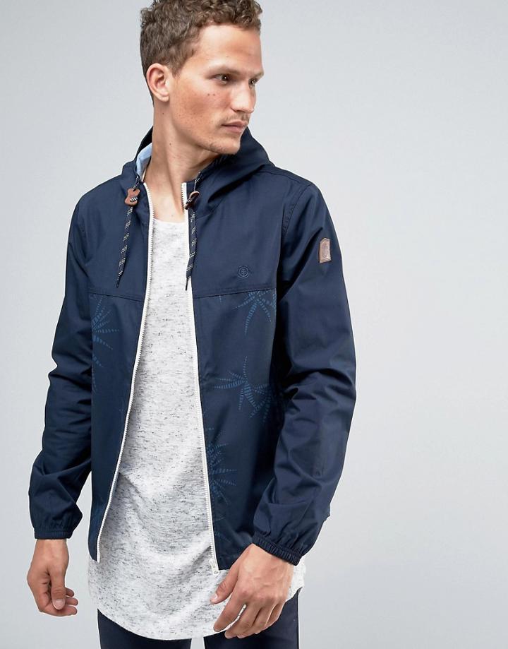 Element Alder Two Tones Hooded Rain Jacket - Navy