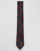 Harry Brown Checked Tie - Brown