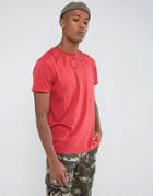 Night Addict Embroidered T-shirt - Red