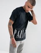 Parlez T-shirt With Large Logo In Black - Black
