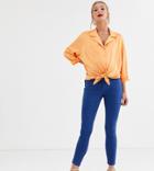 Asos Design Maternity Rivington Highwaisted Jegging In Pretty Blue Wash