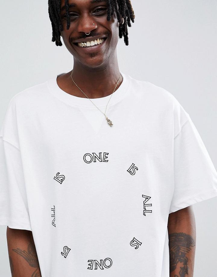 Weekday Limited Edition Treta One Is All T-shirt - White