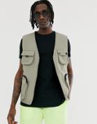 Mennace Utility Tank In Stone - Stone