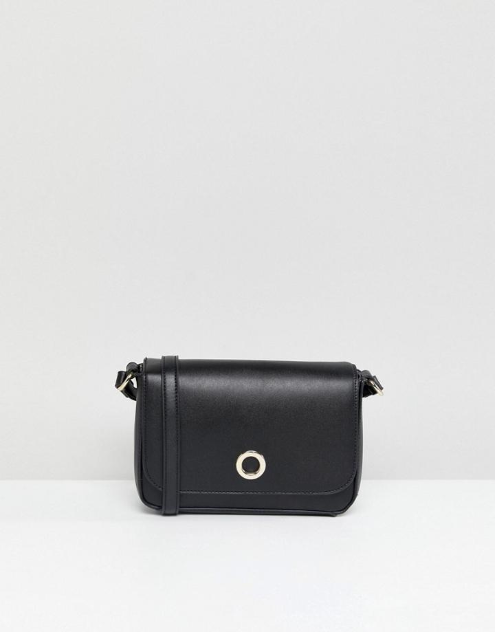 Pull & Bear Cross Body Bag With Ring Detail - Black