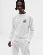 Kings Of Indigo Parnell Logo Long Sleeve Sweat In White - White