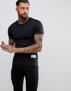 Religion Longline Muscle Fit T-shirt - Black