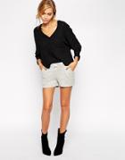 By Zoe Gray Stripe Shorts - Gray