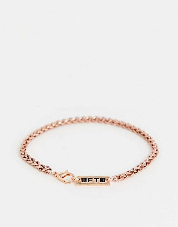 Wftw 3mm Wheat Link Bracelet In Gold - Gold